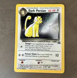 Pokemon TCG Dark Persian Holo Black Star Promo 17 with Swirl WOTC NM - Image 1