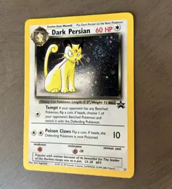 Pokemon TCG Dark Persian Holo Black Star Promo 17 with Swirl WOTC NM - Image 2