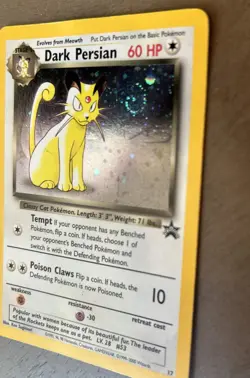 Pokemon TCG Dark Persian Holo Black Star Promo 17 with Swirl WOTC NM - Image 3