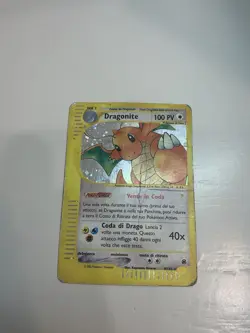 Pokemon Dragonite 9/165 Holo Italian Expedition Base Set Damaged WOTC - Image 1