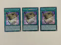 Yugioh Shining Sarcophagus x 3 - 1st Edition Starlight Rare NM - Free Holo - A - Image 1