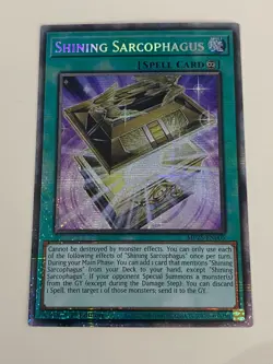 Yugioh Shining Sarcophagus x 3 - 1st Edition Starlight Rare NM - Free Holo - A - Image 2