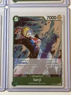 Sanji OP13-027 Carrying On His Will 4 Foil Card Play Set Lot One Piece - Image 5