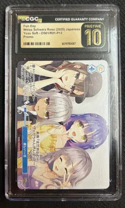 2025 Weiss Schwarz Rose Japanese Yuzu Soft Fun Day #OS01 CGC 10 PRISTINE - Image 1