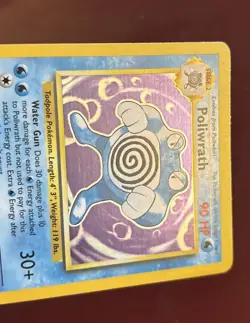 NM Poliwrath - Base Set (BS) 13/102 Pokemon Card Rare Holo Vintage 🌟🃏 - Image 2