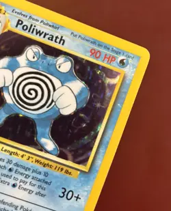 NM Poliwrath - Base Set (BS) 13/102 Pokemon Card Rare Holo Vintage 🌟🃏 - Image 4