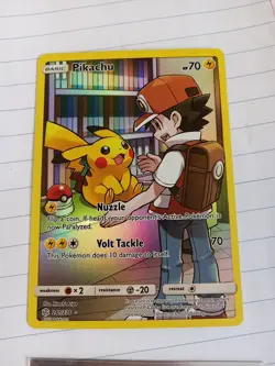 Pokemon Pikachu Full Art Secret Rare Holo Sm-Cosmic Eclipse 241/236 Card - Image 1