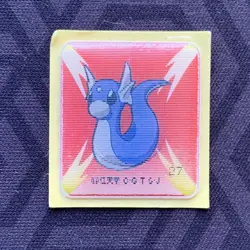 Dratini 27 Meiji Pukkuri Lenticular Seal Japanese Pokemon Card ~ MP - Image 1
