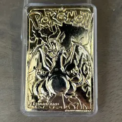 Pokemon 1999 23k Gold Plated Charizard Limited Edition BK Mini Card with Case - Image 1