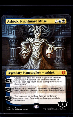 MTG Magic The Gathering Theros Beyond Death Borderless Ashiok Nightmare Muse LP - Image 1