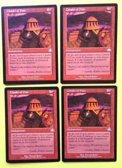 Magic the Gathering MTG Prophecy CITADEL OF PAIN X 3 NM & 1 VLP/EX U 2000 NICE! - Image 1
