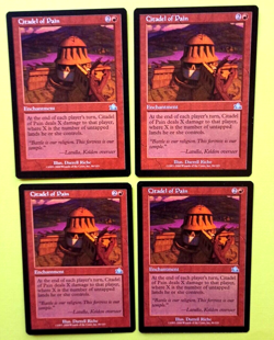 Magic the Gathering MTG Prophecy CITADEL OF PAIN X 3 NM & 1 VLP/EX U 2000 NICE! - Image 2