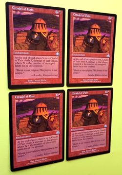 Magic the Gathering MTG Prophecy CITADEL OF PAIN X 3 NM & 1 VLP/EX U 2000 NICE! - Image 3