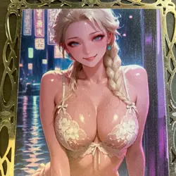 Goddess Story Gold METAL Card - Maiden Party Serial Number #033/100! Anime Elsa - Image 2