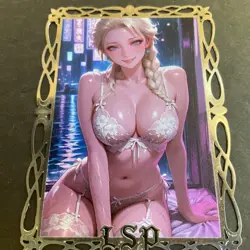 Goddess Story Gold METAL Card - Maiden Party Serial Number #033/100! Anime Elsa - Image 4