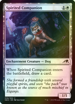 MTG Spirited Companion Foil ** Kamigawa: Neon Dynasty ** English - Image 1
