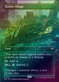 Kishla Village - Borderless - FOIL - NM MTG TDM - Tarkir: Dragonstorm 0396 Land - Image 1