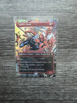 MTG Spider-Punk 0207 Borderless Foil Marvel's Spider-Man Magic the Gathering - Image 1