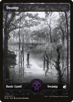MTG Swamp (272) Showcase Full Art ** Innistrad: Midnight Hunt ** English - Image 1