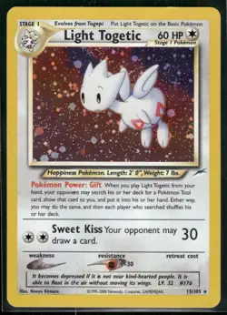 Light Togetic 15/105 - Neo Destiny 2002 Pokemon Card Vintage WOTC Holo Rare - LP - Image 1
