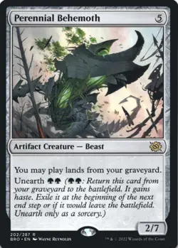 MTG Perennial Behemoth Normal NM The Brothers' War Magic 202 - Image 1