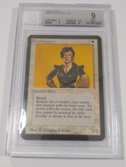BGS 9 Alpha Benalish Hero MTG Graded MINT common vintage 93/94 - Image 1