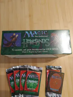 1995 MAGIC THE GATHERING HOMELANDS 4 SEALED PACKS-1 OPEN PACK-1 EMPTY BOX - Image 5