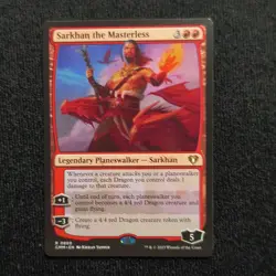 Magic: The Gathering Sarkhan the Masterless Commander Masters 0850 Red Rare Foil - Image 1