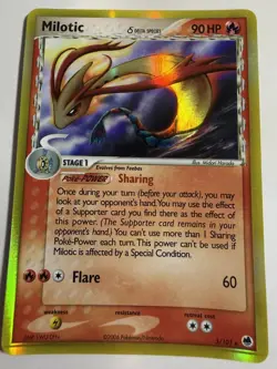 Pokemon TCG Milotic (Delta Species) 5/101 Dragon Frontiers Reverse Holo NM - Image 1