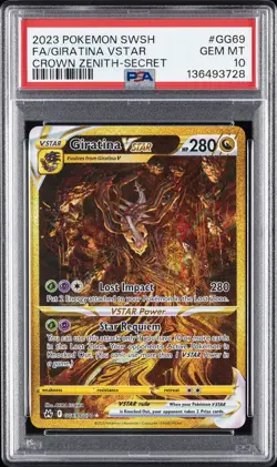 2023 POKEMON SWORD & SHIELD CROWN ZENITH SECRET FULL ART/GIRATINA VSTAR PSA 10 - Image 1