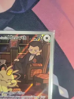 Pokemon TCG Destined Rivals Team Rockets Meowth IllustrationRare 203/182 NM - Image 3