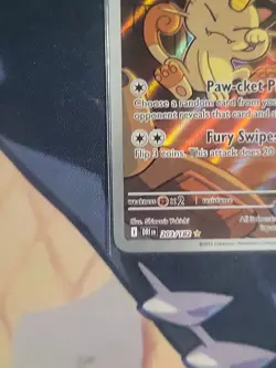 Pokemon TCG Destined Rivals Team Rockets Meowth IllustrationRare 203/182 NM - Image 5