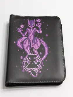 New Black Binder, Mew & Mewtwo Premium 4-Pocket Holder, Binder for Pokemon Cards - Image 1