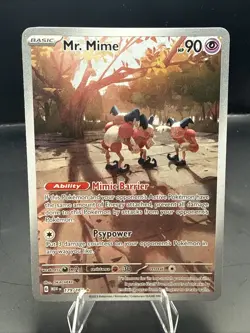 Pokemon TCG Mr. Mime 179/165 Scarlet & Violet 151 Illustration Rare Near Mint - Image 2