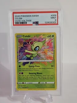 Pokemon Celebi Vivid Voltage #009 PSA 9 Mint Amazing Rare - Image 1