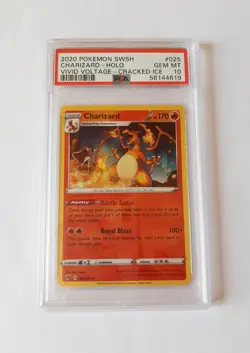 PSA 10 Charizard Cracked Ice Holo Vivid Voltage 025/185 Rare Pokemon Gem Mint - Image 1
