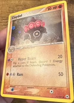 Claydol 31/101 2004 EX Hidden Legends Pokemon Card Reverse Holo Rare - Lp - Image 3