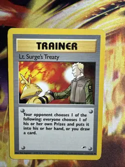 Pokemon: Lt. Surge's Treaty #112/132 Gym Heroes 2000 WOTC Vintage - LP/NM - T155 - Image 1