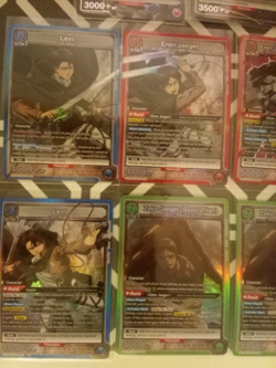Union Arena ,Attack On Titan Sr And Rare Foil, and stars NM/MINT Pack to Sleeve - Image 3