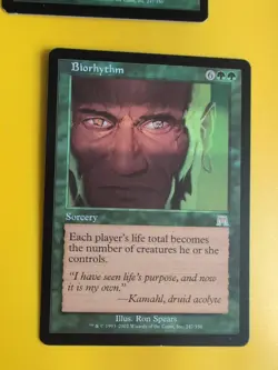 Biorhythm x2. Rare Onslaught Sorcery. Magic the Gathering 2 Card. - Image 1