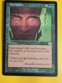 Biorhythm x2. Rare Onslaught Sorcery. Magic the Gathering 2 Card. - Image 2