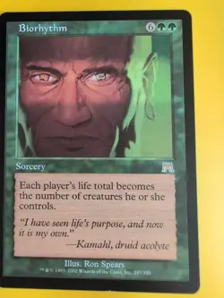 Biorhythm x2. Rare Onslaught Sorcery. Magic the Gathering 2 Card. - Image 3