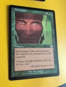 Biorhythm x2. Rare Onslaught Sorcery. Magic the Gathering 2 Card. - Image 5