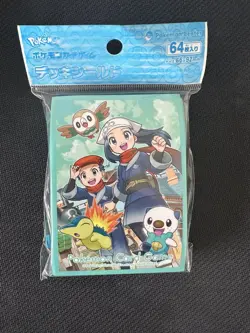 Pokemon Center Rei Akari Oshawott Cyndaquil Rowlet Card Sleeves 64ct 66x92mm - Image 1