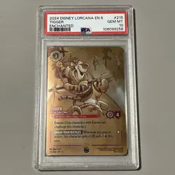 Disney Lorcana Tigger In the Crow's Nest Azurite Sea Enchanted #215 PSA 10 - Image 1