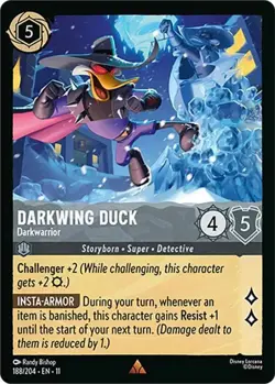 Darkwing Duck - Darkwarrior 188/204 Winterspell Non-Foil Disney Lorcana - Image 1
