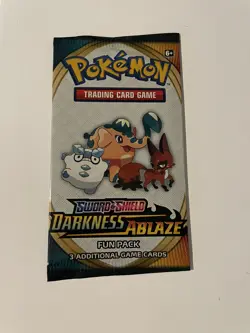 Pokemon Card - Darkness Ablaze - Fun Pack - 3 Cards - Factory Sealed - Image 1