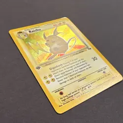 Pokemon Raichu Fossil 1st Edition Holo Rare 14/62 The Pokemon Company Card - Image 3