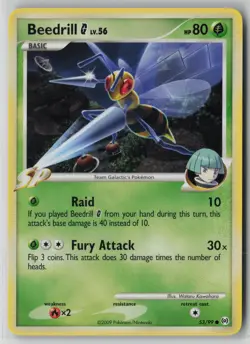 Beedrill G 53/99 Pokemon TCG Arceus Regular Card (Light Play) LP 1 - Image 1