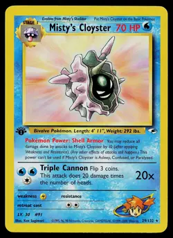 Pokemon Card - Misty's Cloyster 1st Edition Gym Heroes 29/132 Rare - Image 1
